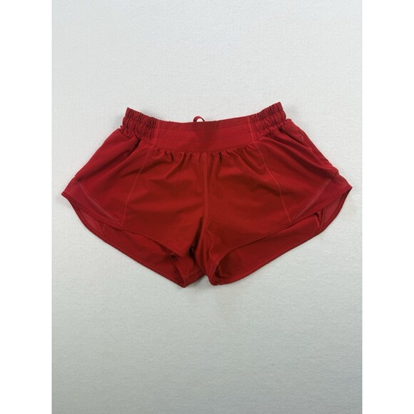 Lululemon Hotty Hot Shorts 4” Red Size 6 Regular Running Liner - Picture 1 of 6